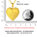 Shangjie OEM kalung horoscope couple jewelry necklace romantic heart photo locket necklace gold plated pendant zodiac necklace